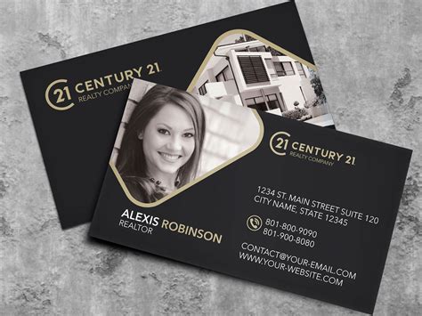 Century 21 Business Card Real Estate Business Card Design Realtor Century 21 Business Card Real Estate Business Card Design Realtor