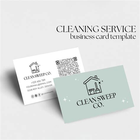 Cleaning Services Business Cards Etsy Cleaning Services Business Cards Etsy