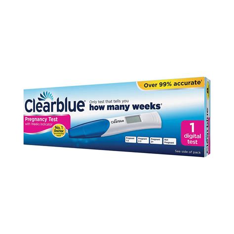 Clearblue Pregnancy Test With Weeks Indicator 1 Digital Test Dolans Clearblue Pregnancy Test With Weeks Indicator 1 Digital Test Dolans