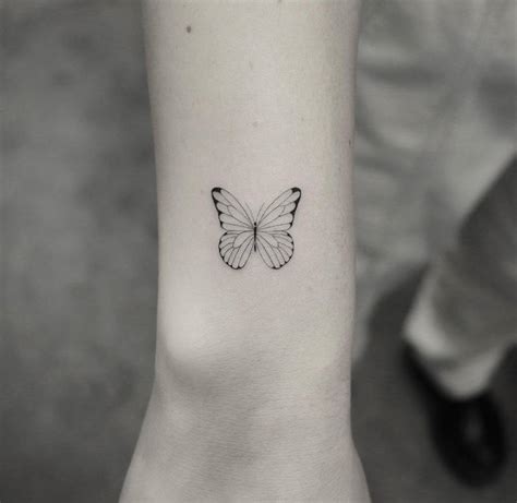Fine Line Butterfly Tattoo On The Wrist Fine Line Butterfly Tattoo On The Wrist