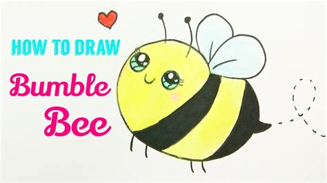 How To Draw Bumble Bee Easy Cute Bee Drawing Tutorial For How To Draw Bumble Bee Easy Cute Bee Drawing Tutorial For