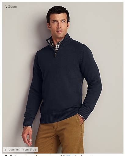 Solid Signature Cotton Quarter Zip Sweater Eddie Bauer Business