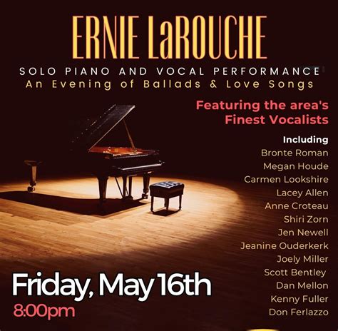 Strand Theatre Hudson Falls Ny Ernie Larouche Solo Piano And Vocal