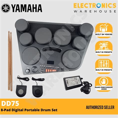 Yamaha Dd 75 8 Pad Portable Digital Drum Set Musician S Friend Yamaha Dd 75 8 Pad Portable Digital Drum Set Musician S Friend